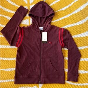 Puma Full Zip Hoodie Zip Hoodie Decadent Chocolate-Pompie Size Medium NWT